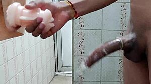 I fuck sex toy imagining sister-in-law's rich mouth