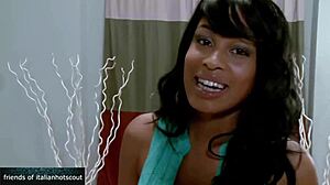 Beautiful mulatto girl gets fucked by a black guy with a giant cock! 😍