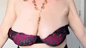 Granny performs striptease. She invites you into her mature vagina.