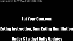 Open your mouth and eat your own cum cei 😏