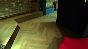 a horny slut jerk off in the toilet of a nightclub