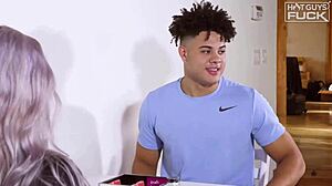 Hot couple ice breaker game leads to hardcore fuck