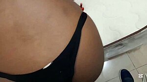 African Woman Boldly Fucked by Latino in Intense Ass Action