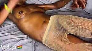 Slim Black Lactating Young Milf Intensely Fucked By Massive Black Cock