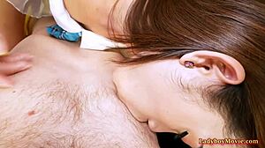 Ladyboy Lee Gives Rimjob Before Barebacking