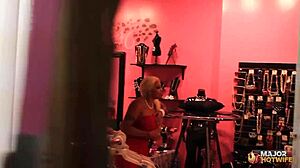 Busty blonde fiercely sucks and rides