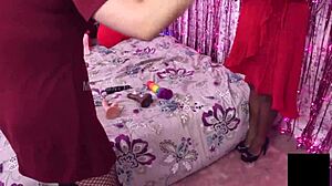 brock caught maxine x fucking latina crush's dildo collection with big tits and pussy 😲