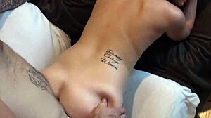 Cute couple films their first intimate home video together