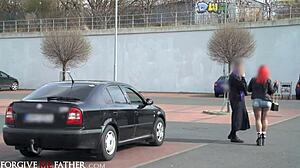 glory hole rough fuck for big tits redhead at gas station 😈