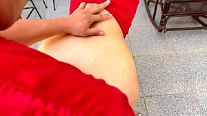 my hot stepmother showing off her big ass while pruning