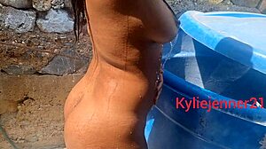 Spy on my big-ass stepdaughter bathing, then fuck that beautiful ass!