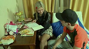 Barely of Age Tatyana Konovalova a Whore with Light Hair Gets Her Ass Opened