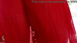 Arabic girl explores her ass with two hands