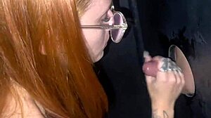 i and my redhead friend suck at the swing house glory hole while cuck films
