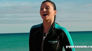 Blonde Babe Cherry Kiss Squirts and Gets Facial Outside