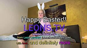 hot college girl paints my balls for easter?