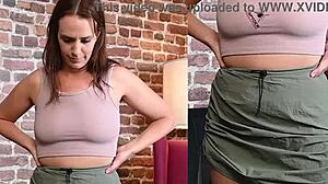 Alisha Adams Feels Thrilled Trying On Outfits And Getting Her Boobs Taped Sensually