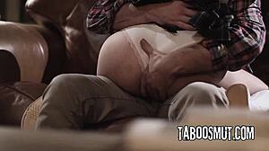 pervy stepdad anal fucking his virgin stepdaughter hard