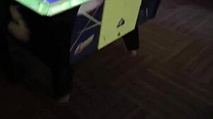 Porn young 18+s gals compete in blowjob and fucking games