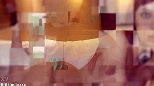 college student stuffs panties for fetish fun