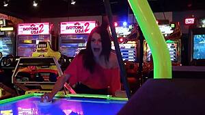 Porn young 18+s gals compete in blowjob and fucking games