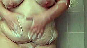 Shower Tease with Busty Brunette Amateur