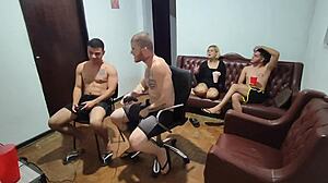 Friends Playing Video Game Turn to Anal Sex and Fucking