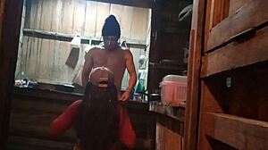 Stepfather uses her as a floor rag and controls her in a homemade scene