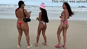 Ted's ride guarantees women in foursome action with Maya, Bia, Candy.