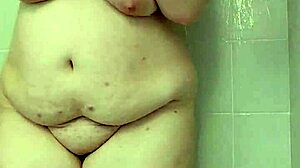 Shower Tease with Busty Brunette Amateur