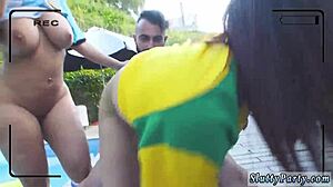Public Outdoor Sex with Teens at Americas Cup Party Including Blowjobs Handjobs Group Fucking