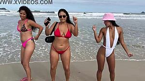 Ted's ride guarantees women in foursome action with Maya, Bia, Candy.