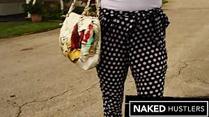 latina girlfriend gets kicked out of car then meets a stranger and sucks his dick