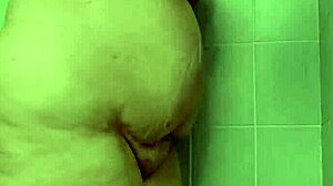 Shower Tease with Busty Brunette Amateur