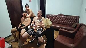 Friends Playing Video Game Turn to Anal Sex and Fucking