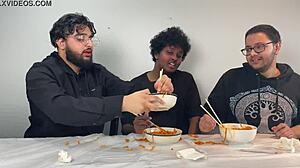 three amateurs learn asian techniques