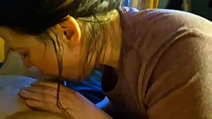 Long blowjob leads to hard mouth fucking