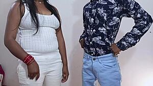 Stepfather fucks stepdaughter while she watches porn movie.