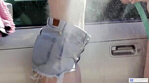 Lets Try Bikini Car Washing Together