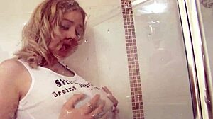purefilmstv - sapphire the busty blonde gets wet in the shower