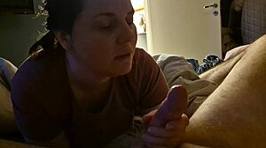 Long blowjob leads to hard mouth fucking