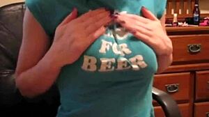 Tiny Redhead Teen Slut Shows Small Tits On Cam Closeup