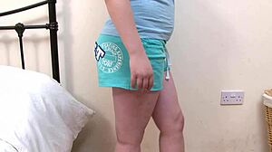 Curvy busty woman shows off new clothes and more