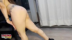 Latina teen 18+ gets her tiny pussy stretched by big white cock in casting interview