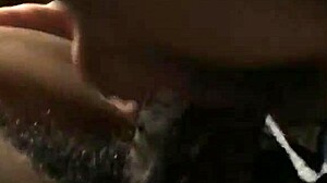 European babe deep throats and gags so hard