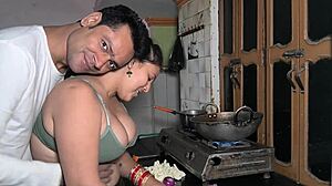 Cooking Sex in Kitchen with Monster Cock Chopping Vegetables