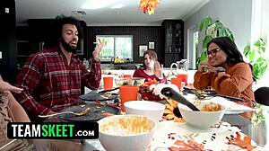 Thanksgiving Lunch Turns Hot Foursome! 😏