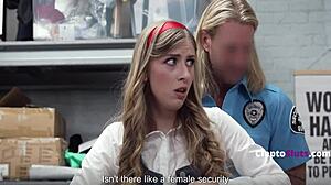 Bent over the desk for a pair of kicks