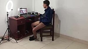 i find my friend masturbating and feel so aroused i suck him off passionately