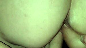 Busting creampie in wife's fat pussy with big ass